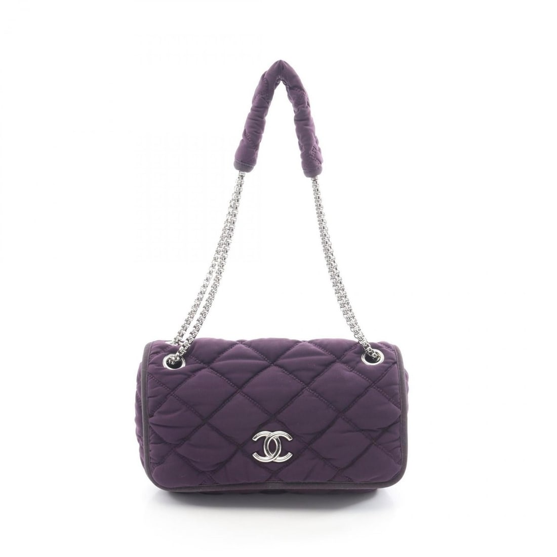 Chanel Coco Mark Shoulder Bag, Canvas Fabric, Women's, Purple: --- Catalog ---Category: SizeSize (HxWxD): 16cm x 26cm x 5cm / 6.29'' x 10.23'' x 1.96''Category: DesignType: Shoulder bagColor: PurpleGender: WomenMaterial: Canvas , Fabric Hardware Color: SilverCate