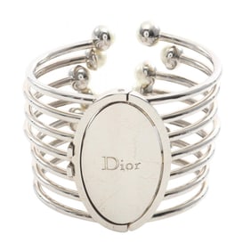 Christian Dior Dior bangle accessory in stainless steel with faux pearls for women, available silver