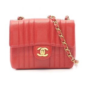 CHANEL Mademoiselle Mini Shoulder Bag in Calfskin Leather, Red, for Women