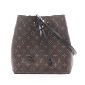Louis Vuitton NeoNoe Monogram Noir Shoulder Bag, Coated Canvas and Leather, Women's, Brown Black,