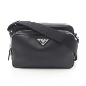 Prada SAFFIANO TRAVEL Shoulder Bag in Saffiano Leather, Men's, Black