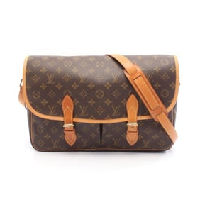 Louis Vuitton Gibessier GM Shoulder Bag, Coated Canvas and Leather, Monogram, Men's Women's, Brown,