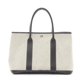 Hermes Hermès Garden Party PM Bordeaux Ribbon Tote Bag in Toile H Leather, available gray and