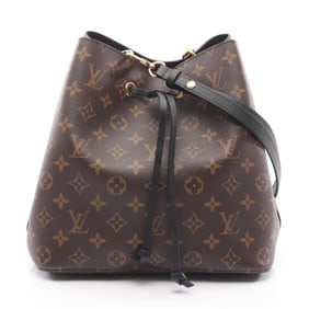 Louis Vuitton NeoNoe Shoulder Bag, Coated Canvas and Leather, Monogram, Women's, Brown Black, M44020