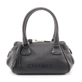 CHANEL handbag, leather, women's, black