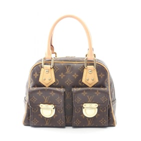 Louis Vuitton Manhattan PM Handbag, Coated Canvas and Leather, Monogram, Women's, Brown, M40026