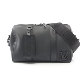 Louis Vuitton City Keepall Shoulder Bag, Leather Aerogram, Men's, Black, M59255