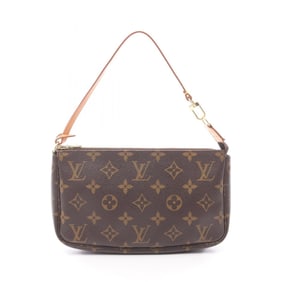 Louis Vuitton Pochette Accessoires Handbag, Coated Canvas and Leather, Monogram, Women's, Brown,