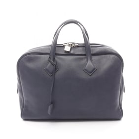 Hermes Hermès Victoria 2 12H Business Bag, Leather, Taurillon Clemence Navy Blue, Men's