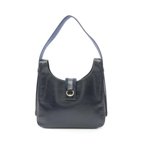 Hermes Hermès Saco Shoulder Bag in Calfskin Box Calf Leather, Navy