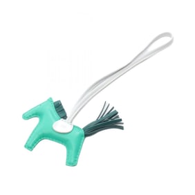 Hermes Hermès Rodeo PM Charm Accessory Leather Anjo Miro Women's Green and Blue