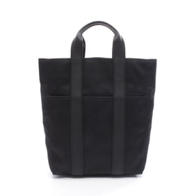 Hermes Hermès Acapulco Cabas MM Tote Bag in Leather, Toile Chevron, Black, for Men and Women