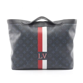 Louis Vuitton Ultra Lightweight Tote Bag in Coated Canvas and Leather, Monogram Cobalt, Navy, Black,