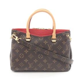Louis Vuitton Pallas BB Handbag, Coated Canvas and Leather, Monogram, Women's, Brown Red, M41241