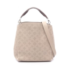 Louis Vuitton Babylon PM Handbag, Leather Mahina, Women's, Beige/Brown, M50032