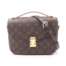 Louis Vuitton Metis MM Pochette Handbag in Coated Canvas and Leather with Monogram Design, Brown,