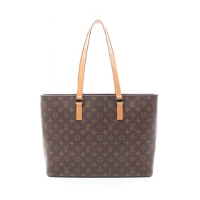 Louis Vuitton Luco Tote Bag, Coated Canvas and Leather, Monogram, Women's, Brown, M51155