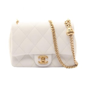 CHANEL Matelasse Shoulder Bag in Calfskin Leather (Women's) White AS3829