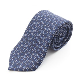 Gucci Interlocking G Tie, Silk, Men's, Navy Blue