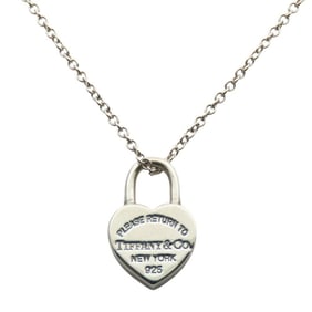 Tiffany & Co. Return to Heart Lock Small Necklace, SV925, approximately 2.6g, Silver, Women's,