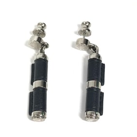 HERMES Charnière PM Accessories Earrings in Swift Metal, Black for Men and Women