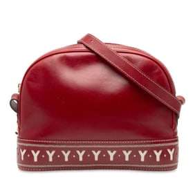 Saint Laurent Vintage Y-Cut Shoulder Bag in Red Leather for Women