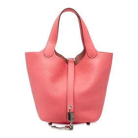 Hermes Hermès Picotin Lock PM Handbag in Rose Azalee Pink with Silver Hardware and Taurillon