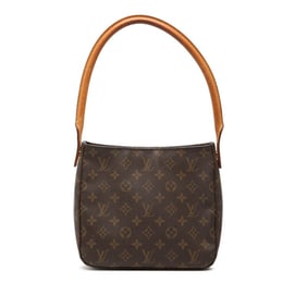 Louis Vuitton Monogram Looping MM One-Shoulder Bag M51146 Brown Leather Women's LOUIS VUITTON