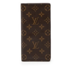 Louis Vuitton Monogram Portefeuille Brazza Long Wallet M66540 Brown Leather Women's LOUIS VUITTON