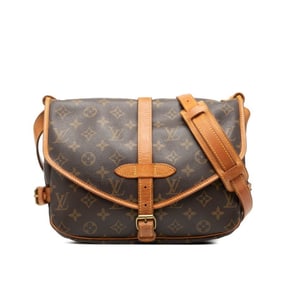 Louis Vuitton Monogram Saumur 30 Crossbody Shoulder Bag M42256 Brown Leather Women's LOUIS VUITTON