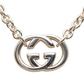 Gucci Double G Logo Pendant Necklace in SV925 Silver for Women