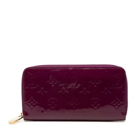 Louis Vuitton Monogram Vernis Zippy Wallet M90140 Amethyst Purple Patent Leather Women's LOUIS