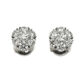 Van Cleef & Arpels Fleurette Diamond Earrings in 18K White Gold (750)