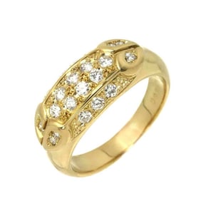 Christian Dior Diamond Ring, Size 15, 18K Yellow Gold (750)