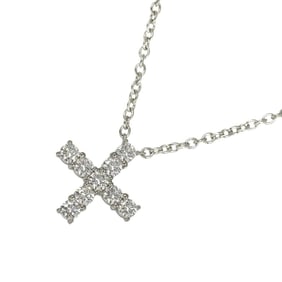 Harry Winston Mini Cross Diamond Necklace, 46cm, Platinum