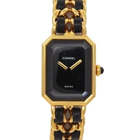 CHANEL Premiere Women's Watch, Size S, H0001, Black and Gold, Quartz Movement