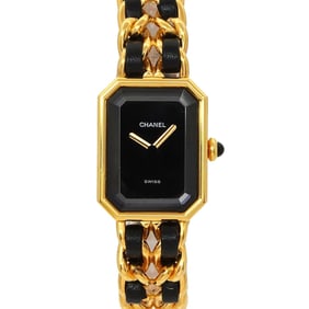 CHANEL Premiere Women's Watch, Size M, H0001, Black and Gold, Quartz Movement