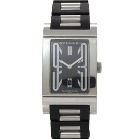 BVLGARI Rettangolo RT45S Men's Watch with Date Display, Black, Automatic Movement