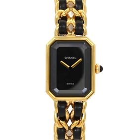 CHANEL Premiere Women's Watch, Size L, H0001, Black and Gold, Quartz Movement