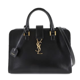 Saint Laurent Cabas S 2-way hand/shoulder bag in black leather (472469)