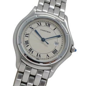 Cartier Panthere Cougar LM Watch for Boys, Date, Quartz, QZ, Stainless Steel, W35002F5,