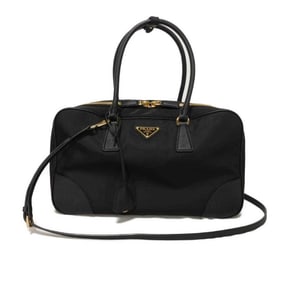 Prada Re-Edition 1978 Large Handle Bag, Re-Nylon Triangle, Black, 1BB114 R064 F0002, Men's/Women's
