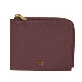 Celine L-shaped zip purse with lychee and acai design, coin card case, 10D883CIW.33AY, for men
