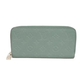 Louis Vuitton Zippy Wallet, Horizontal Round, RFID, Monogram Taurillon, Misty Lake, M14142, Men's