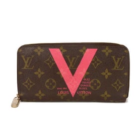 Louis Vuitton Zippy Wallet, LV Floral Pink Round Monogram V-Line Grenard M60936, Men's and Women's