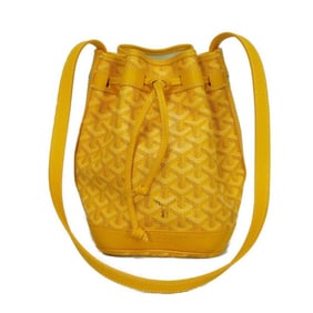 Goyard Petit Flo Bucket Bag, Shoulder Crossbody Herringbone Pattern, Yellow, Men's/Women's Bag