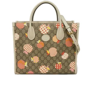 Gucci Les Pommes Small Tote Bag, Interlocking G and Apple Shoulder GG Supreme, Beige, 659983, for