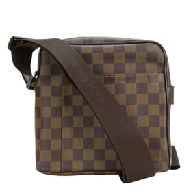 Louis Vuitton Olaf PM Shoulder Bag N41442 Damier Ebene Brown Square Pochette for Men and Women