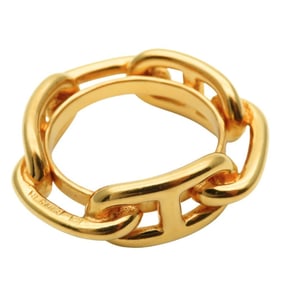 Hermes Chaine d'Ancre Scarf Ring, Metal, Gold, GP, Women's, HERMES