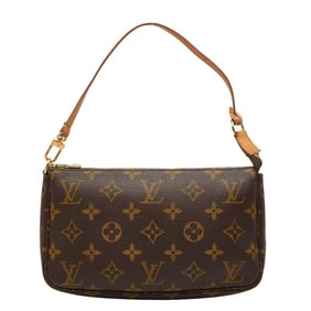 Louis Vuitton Monogram Pochette Accessoires Shoulder Bag M51980 Brown Leather Women's LOUIS VUITTON